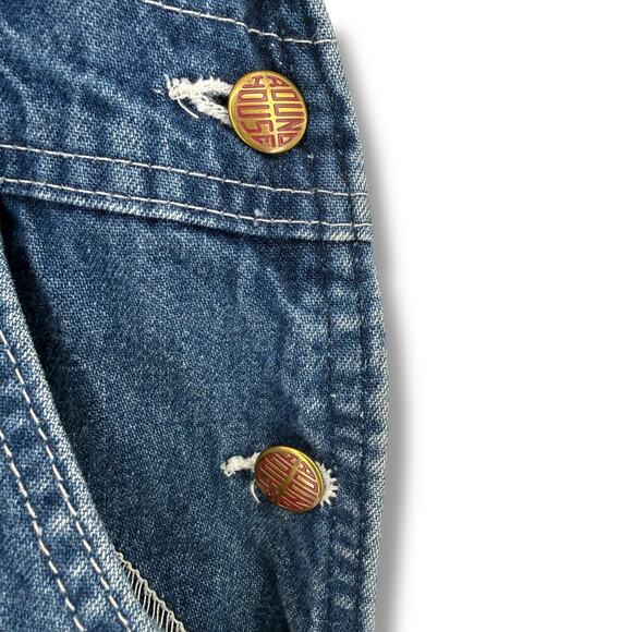 Round House Denim Overalls Workwear Carpenter Jeans Sz 34 X 38 Made in USA - Picture 4 of 11
